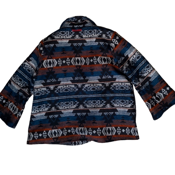 NWOT Billabong Tribal Print Cropped Jacket, Aztec Print Fashion Coat, Sz SMALL - Picture 2 of 10